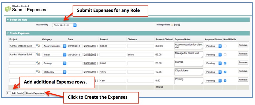 Submit Expenses